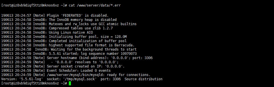 Linux 系统云服务器无法启动 MySQL 数据库的排查步骤和处理方法