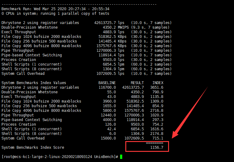 Linux系统云服务器测评跑分脚本UnixBench安装使用教程